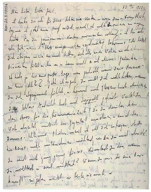 Handschriftlicher, mit Tinte geschriebener Brief