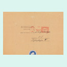 Als Briefumschlag gefalteter Briefbogen mit Adresse