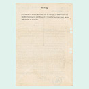 Mit Schreibmaschine ausgefülltes Formular, mit Stempel und Unterschrift versehen