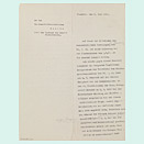 Brief, rechte Spalte mit Schreibmaschine beschrieben