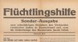 Cover of the newspaper Flüchtlingshilfe: Sonderausgabe