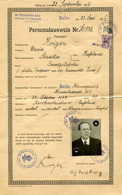 Dokument Personalausweis (mit Foto)