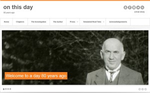 Screenshot of the website "onthisday80yearsago"