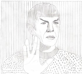 Mister Spock practising the sign of priesterly blessing
