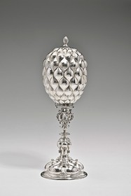 photograph of a silver cup