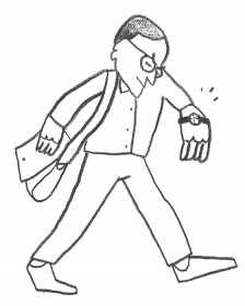 Illustration of a journalist