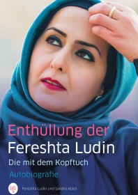 Book cover with a photo of a woman with head scarf