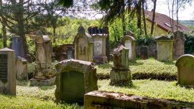 Gravestones on a jewish cementery