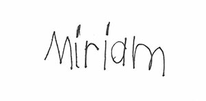 Kinderunterschrift »Miriam«