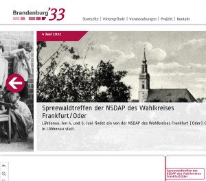 Screenshot des Internetauftritts von »brandenburg33«