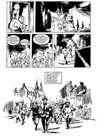 schwarz-weiß Abbildung einer Seite der Graphic Novel 'der Boxer'