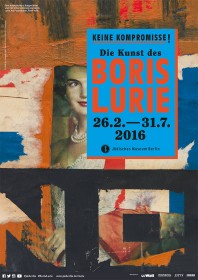 Plakat zur Ausstellung »Keine Kompromisse! Die Kunst des Boris Lurie«
