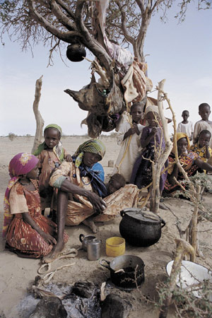 Flüchtlinge aus Darfur: Bahai Flüchtlingslager im Oktober 2004