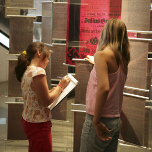 Students in the Jewish Museum Berlin