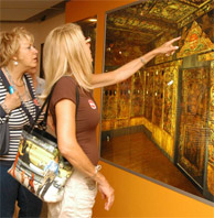 Visitors before the exhibition
