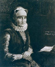 Bertha Pappenheim, portrtiert als Glikl von Hameln in der Kleidung aus dem frhen 18. Jahrhundert