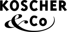 Logo der Ausstellung - Schriftzug »Koscher & Co« und Link zur Startseite