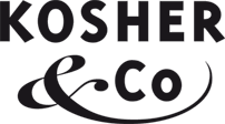 logo writing "Kosher & Co" and link to home page