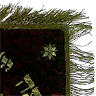 Challa-Deckchen mit hebräischer Aufschrift, Ausschnitt