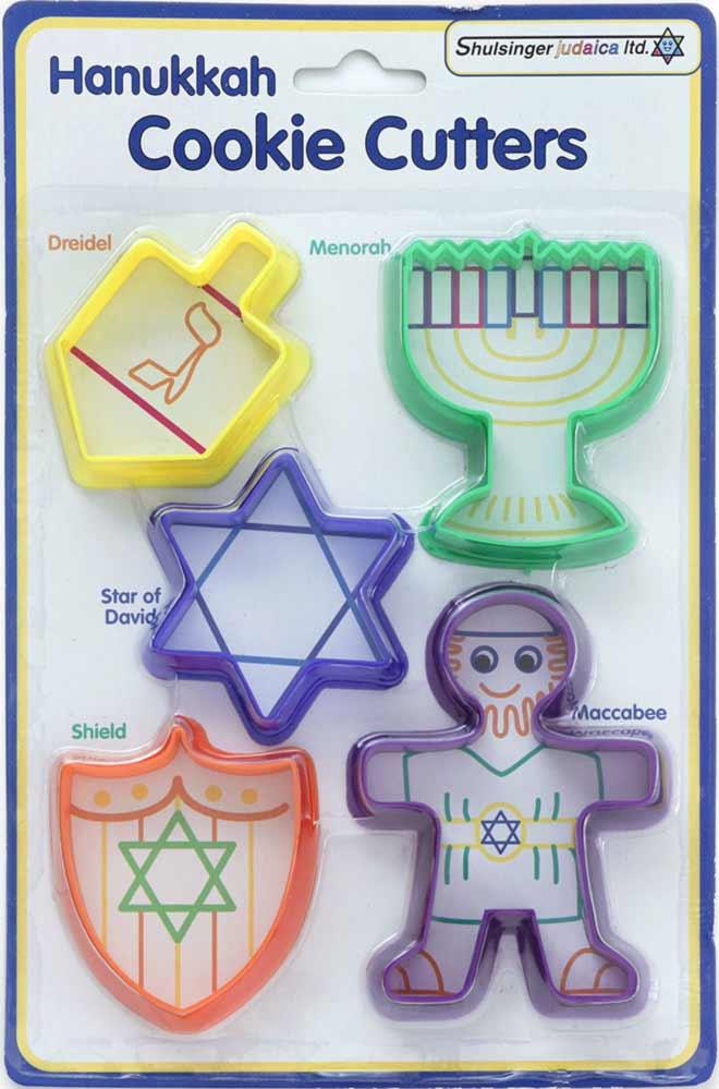 Five Hanukkah cutters for children