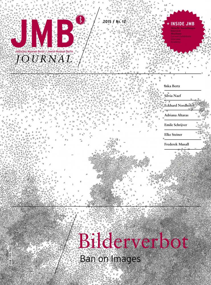 Cover of "Ban on Images", Journal Twelve : numerous tiny black lines and circles grouped together to create abstract cloud figures