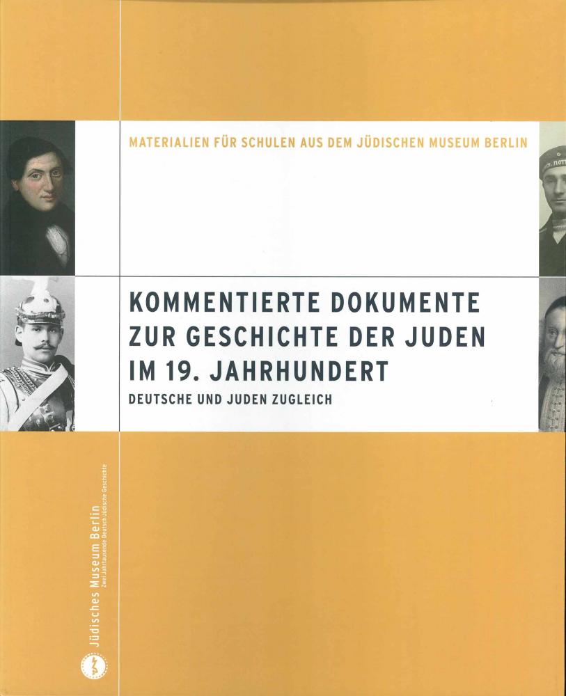 Book cover for “Kommentierte Dokumente”: small images of historical portraits of men