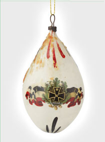 Colorful Christmas tree decoration, military-style