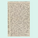 Handschriftlich eng beschriebenes Blatt Papier