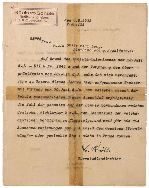 Maschinenschriftlicher und vervielfältigter Brief