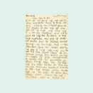 Briefbogen in Sütterlinschrift in kindlicher Handschrift geschrieben