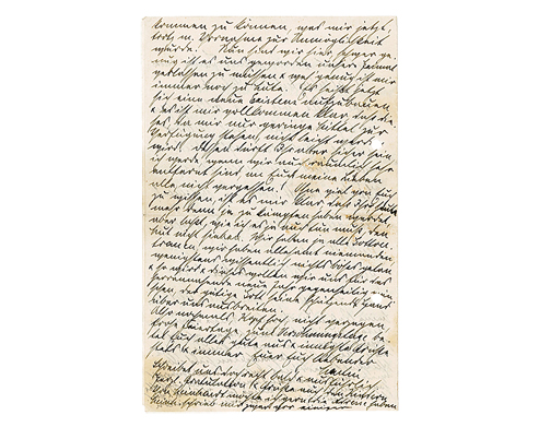 Mehrseitiger, handschriftlicher Brief, geschrieben von zwei verschiedenen Personen