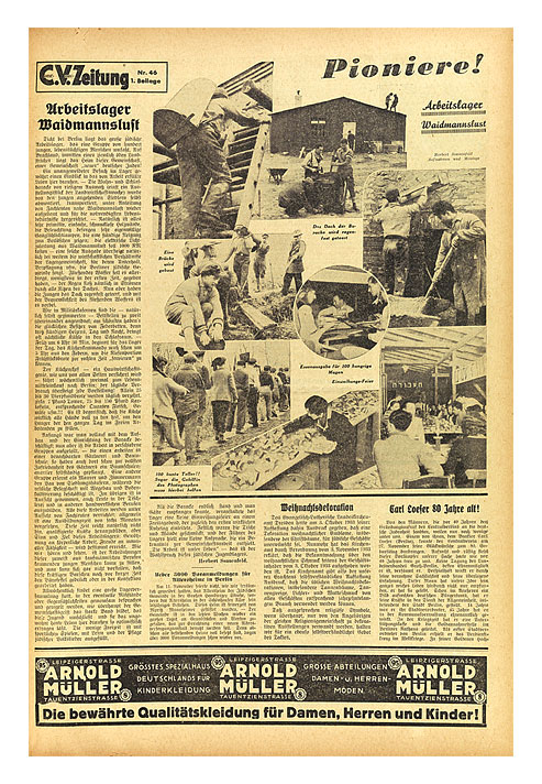 Zeitungsartikel, illustriert mit einer Fotocollage