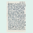 Mit blauer Tinte und in Sütterlinschrift verfasster Brief