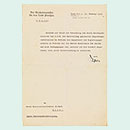 A short typed letter bearing the letterhead of the Reich Commissioner for Prussia.