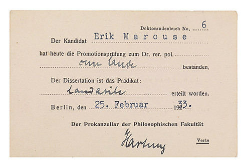 Horizontal-format card filled out by typewriter and by hand.