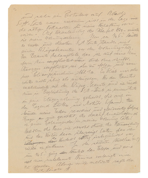 Handwritten sheet of paper