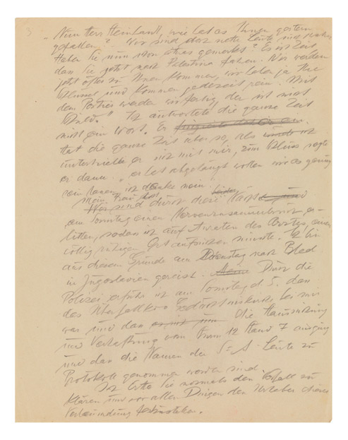 Handwritten sheet of paper