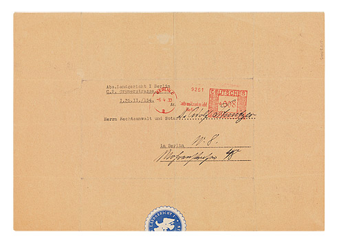 Letter folded into an envelope with address