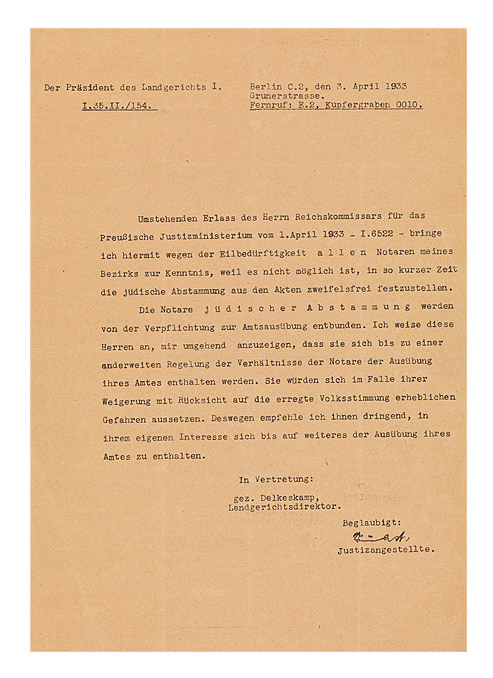Typewritten letter