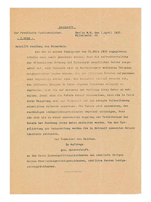 Typewritten letter