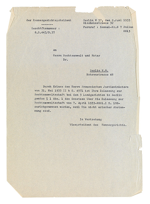 Typewritten letter