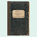 Large notebook with a black-and-green cover