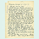 Handwritten sheet of paper