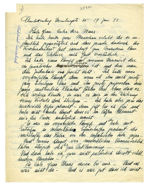 Handwritten sheet of paper