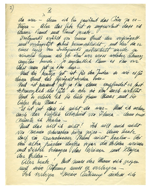 Handwritten sheet of paper