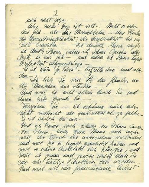 Handwritten sheet of paper