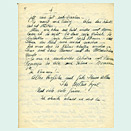 Handwritten sheet of paper