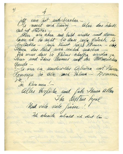 Handwritten sheet of paper