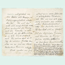 Handwritten letter of several pages composed by two people