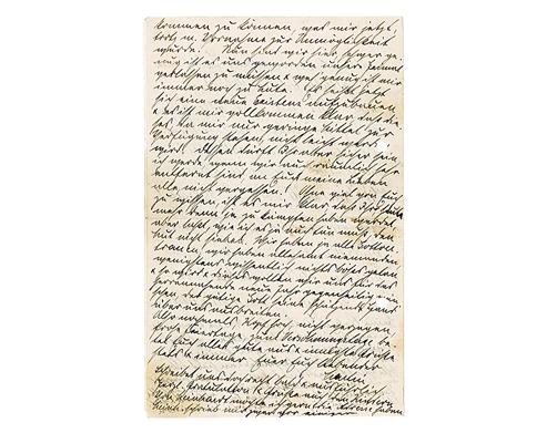 Handwritten letter of several pages composed by two people